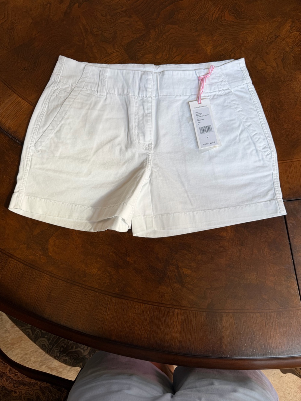 Vineyard Vines White Cotton Everyday Shorts 3.5” NWT Size 0
